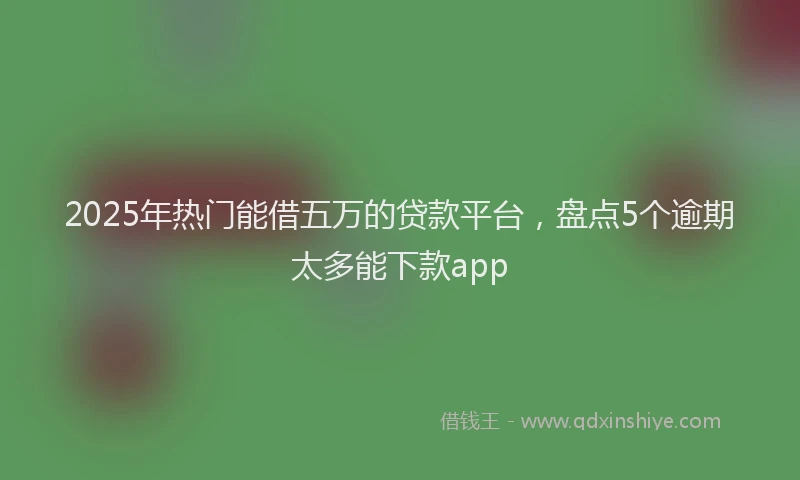 2025年热门能借五万的贷款平台，盘点5个逾期太多能下款app