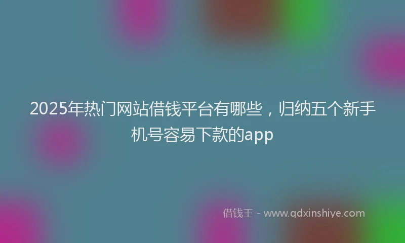 2025年热门网站借钱平台有哪些，归纳五个新手机号容易下款的app