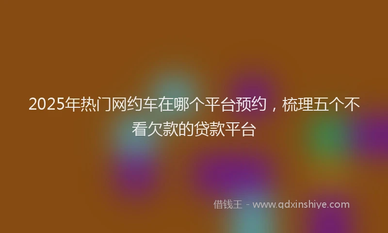 2025年热门网约车在哪个平台预约，梳理五个不看欠款的贷款平台