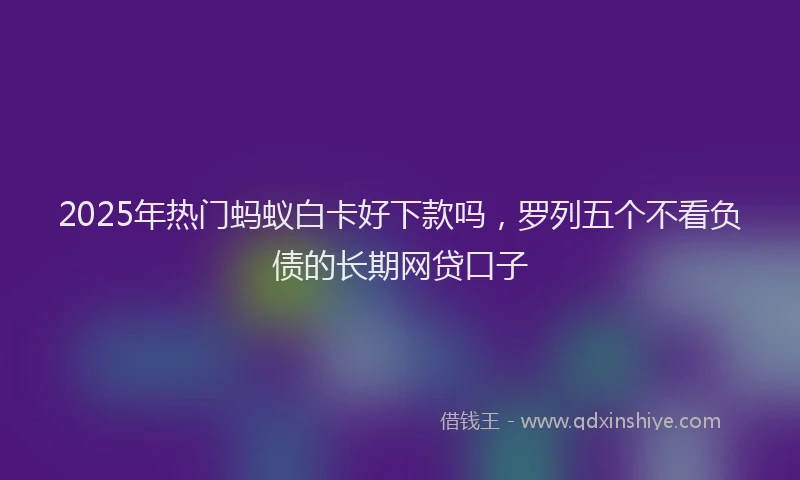 2025年热门蚂蚁白卡好下款吗，罗列五个不看负债的长期网贷口子