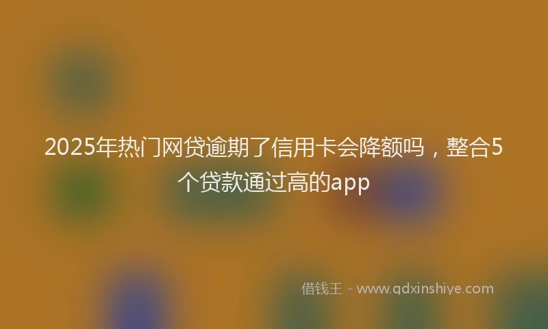 2025年热门网贷逾期了信用卡会降额吗，整合5个贷款通过高的app