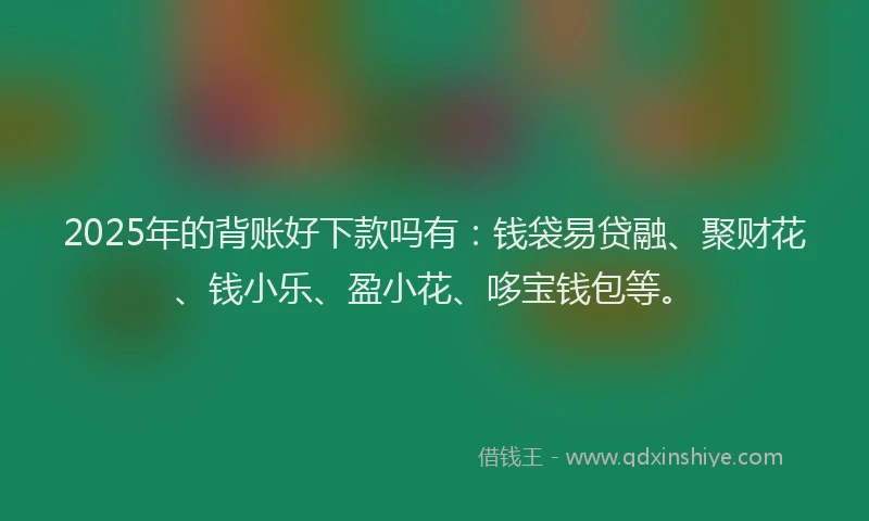 2025年的背账好下款吗有：钱袋易贷融、聚财花、钱小乐、盈小花、哆宝钱包等。