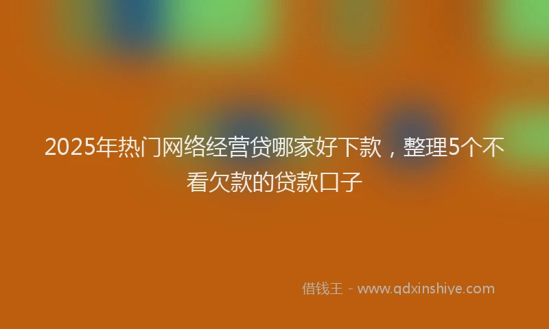 2025年热门网络经营贷哪家好下款，整理5个不看欠款的贷款口子