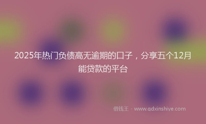 2025年热门负债高无逾期的口子，分享五个12月能贷款的平台