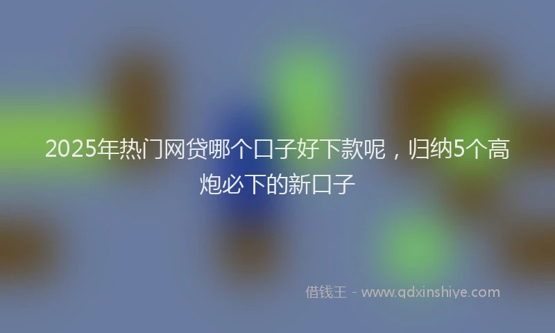 2025年热门网贷哪个口子好下款呢，归纳5个高炮必下的新口子