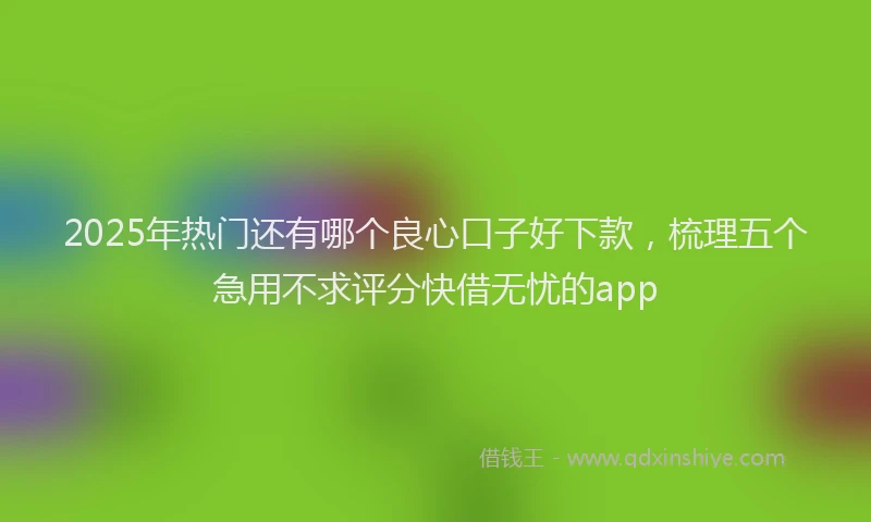 2025年热门还有哪个良心口子好下款，梳理五个急用不求评分快借无忧的app