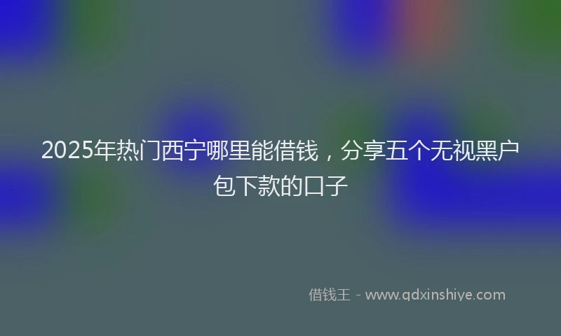 2025年热门西宁哪里能借钱，分享五个无视黑户包下款的口子