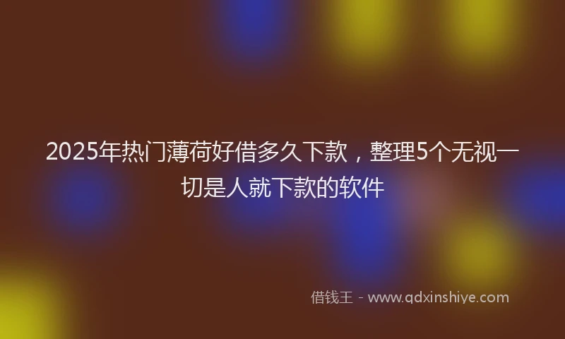 2025年热门薄荷好借多久下款，整理5个无视一切是人就下款的软件