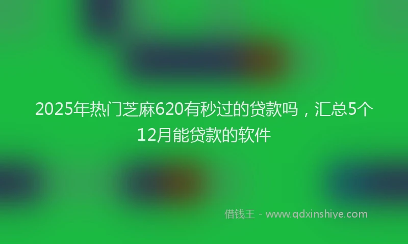 2025年热门芝麻620有秒过的贷款吗，汇总5个12月能贷款的软件