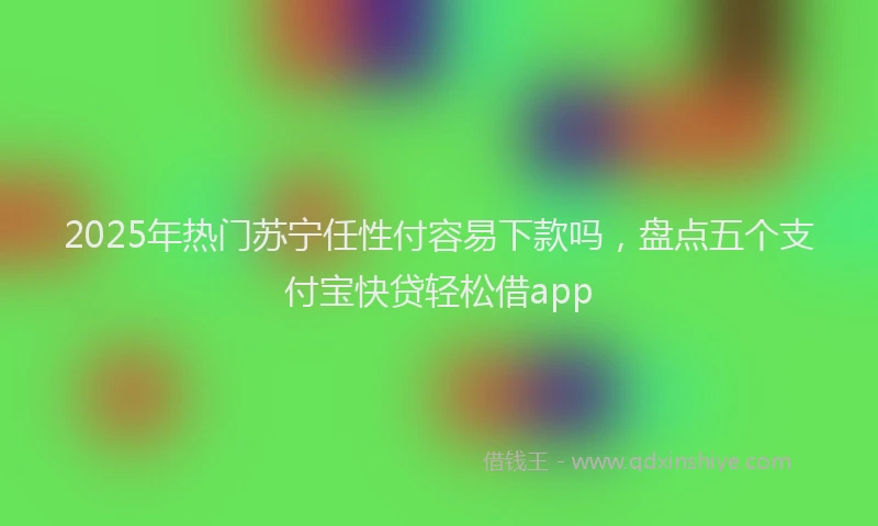 2025年热门苏宁任性付容易下款吗，盘点五个支付宝快贷轻松借app