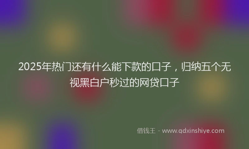 2025年热门还有什么能下款的口子，归纳五个无视黑白户秒过的网贷口子