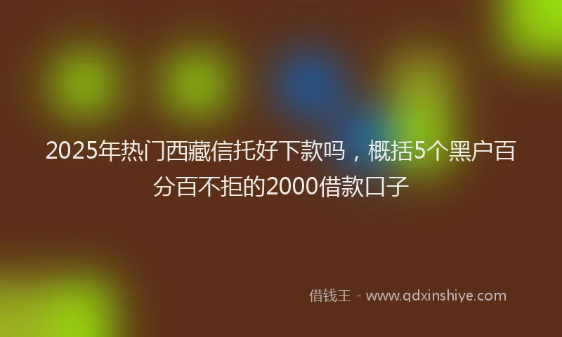 2025年热门西藏信托好下款吗，概括5个黑户百分百不拒的2000借款口子