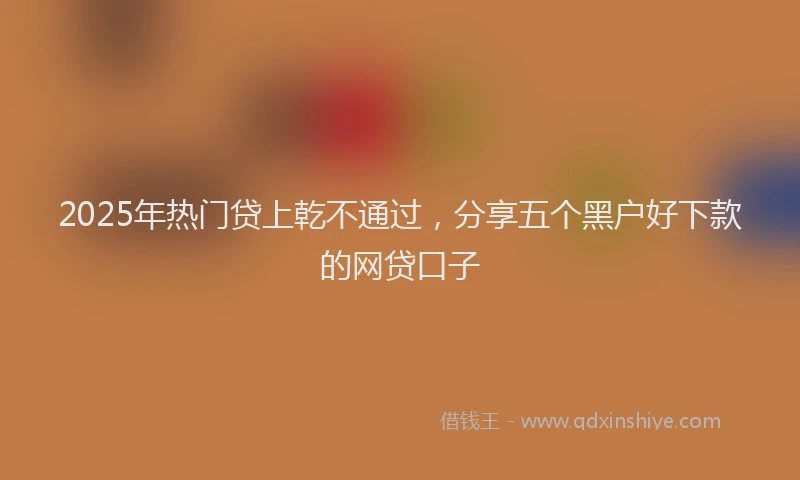 2025年热门贷上乾不通过，分享五个黑户好下款的网贷口子
