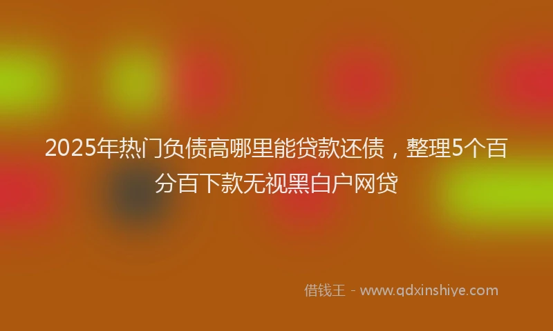 2025年热门负债高哪里能贷款还债，整理5个百分百下款无视黑白户网贷