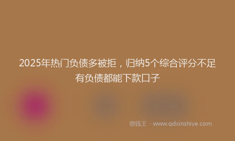 2025年热门负债多被拒，归纳5个综合评分不足有负债都能下款口子