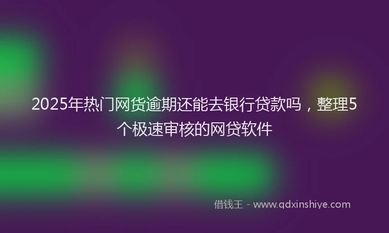 2025年热门网货逾期还能去银行贷款吗，整理5个极速审核的网贷软件