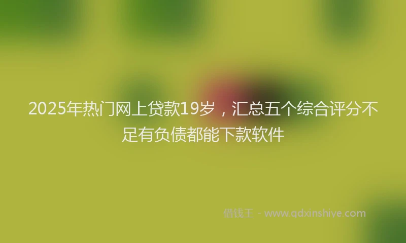 2025年热门网上贷款19岁，汇总五个综合评分不足有负债都能下款软件