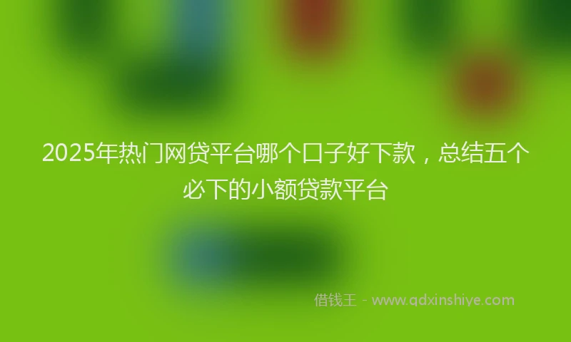 2025年热门网贷平台哪个口子好下款，总结五个必下的小额贷款平台