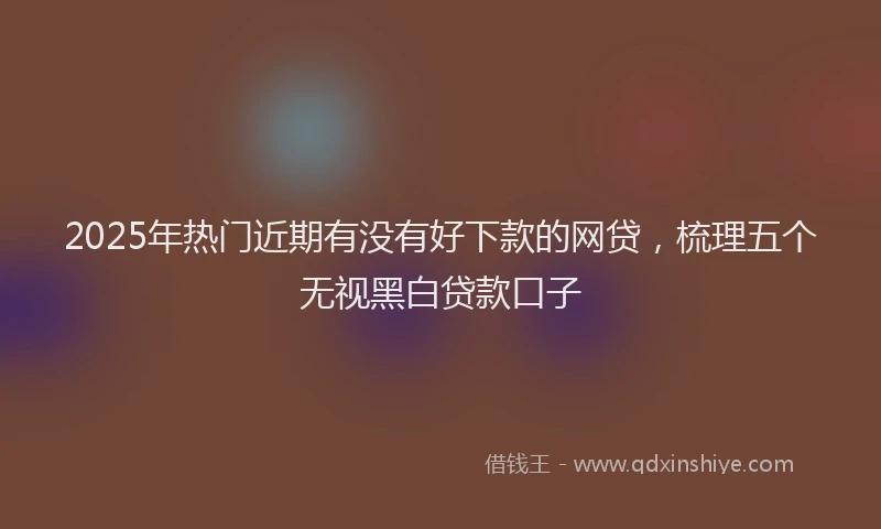 2025年热门近期有没有好下款的网贷,梳理五个无视黑白贷款口子