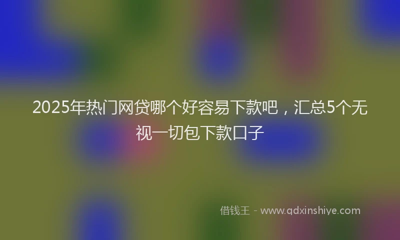 2025年热门网贷哪个好容易下款吧，汇总5个无视一切包下款口子