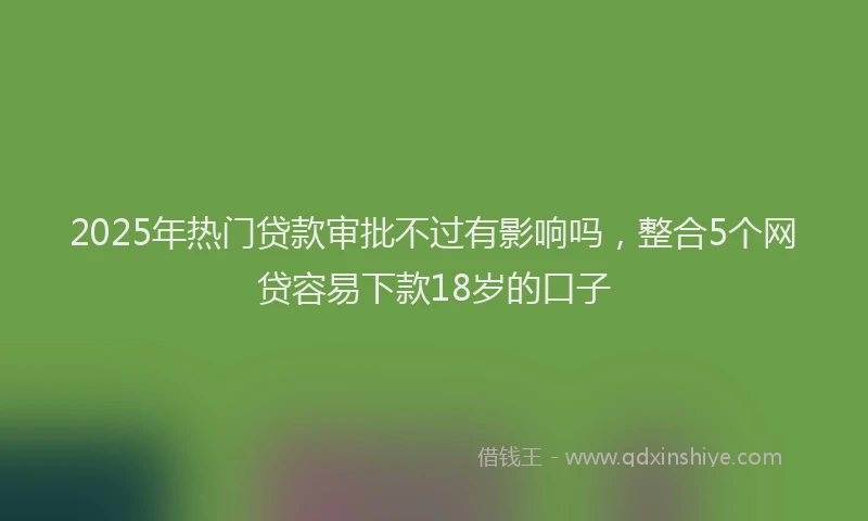 2025年热门贷款审批不过有影响吗，整合5个网贷容易下款18岁的口子