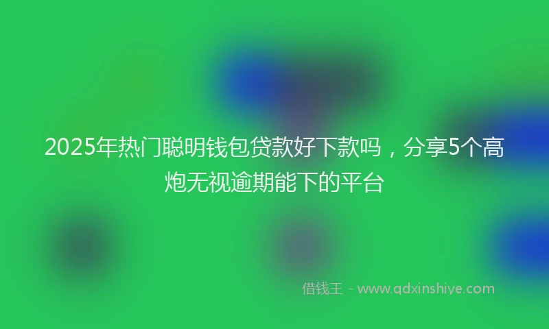 2025年热门聪明钱包贷款好下款吗，分享5个高炮无视逾期能下的平台