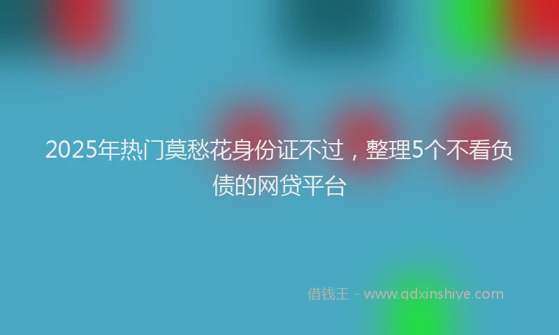 2025年热门莫愁花身份证不过，整理5个不看负债的网贷平台