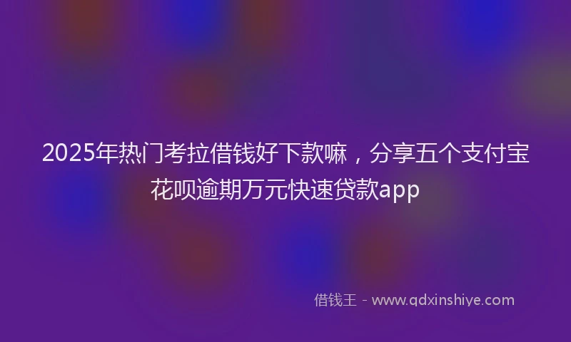 2025年热门考拉借钱好下款嘛，分享五个支付宝花呗逾期万元快速贷款app