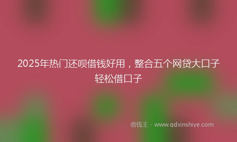 2025年热门还呗借钱好用，整合五个网贷大口子轻松借口子