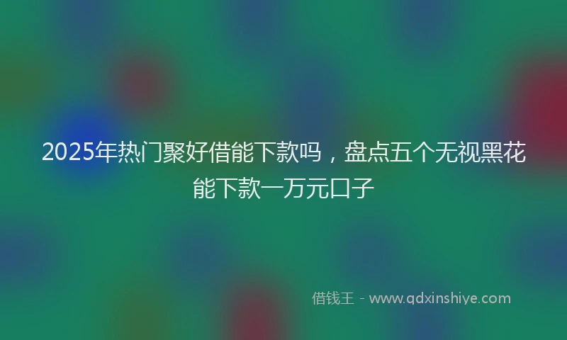 2025年热门聚好借能下款吗，盘点五个无视黑花能下款一万元口子