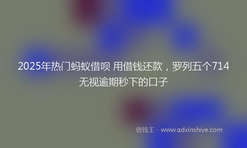 2025年热门蚂蚁借呗 用借钱还款，罗列五个714无视逾期秒下的口子