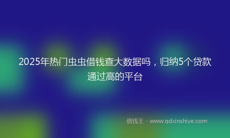 2025年热门虫虫借钱查大数据吗，归纳5个贷款通过高的平台
