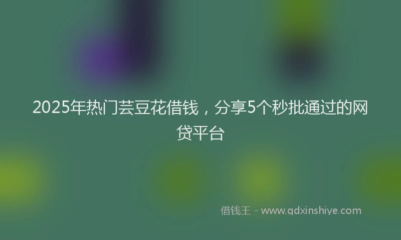 2025年热门芸豆花借钱，分享5个秒批通过的网贷平台