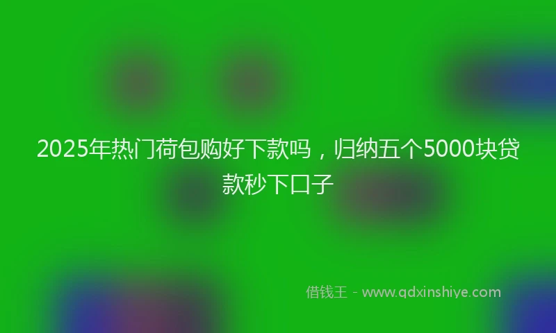 2025年热门荷包购好下款吗，归纳五个5000块贷款秒下口子