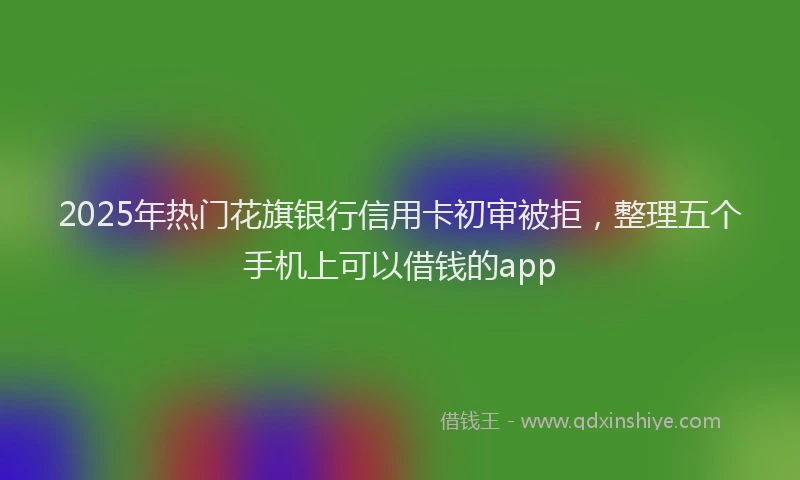 2025年热门花旗银行信用卡初审被拒，整理五个手机上可以借钱的app