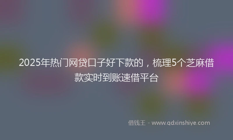 2025年热门网贷口子好下款的，梳理5个芝麻借款实时到账速借平台