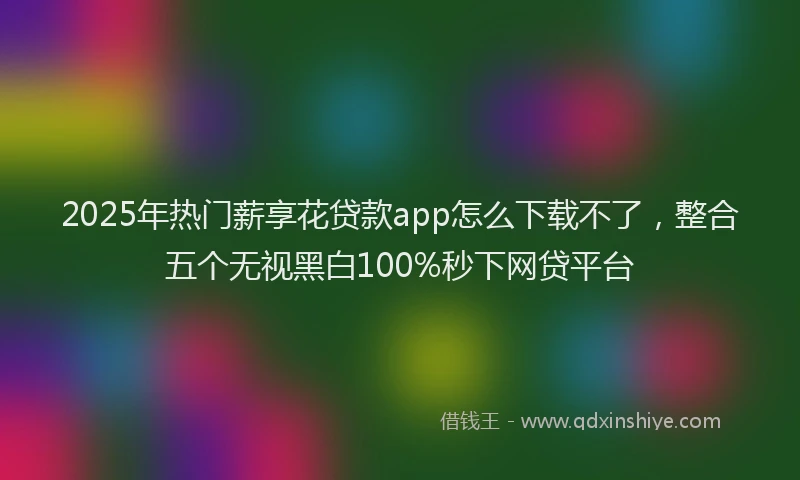 2025年热门薪享花贷款app怎么下载不了，整合五个无视黑白100%秒下网贷平台