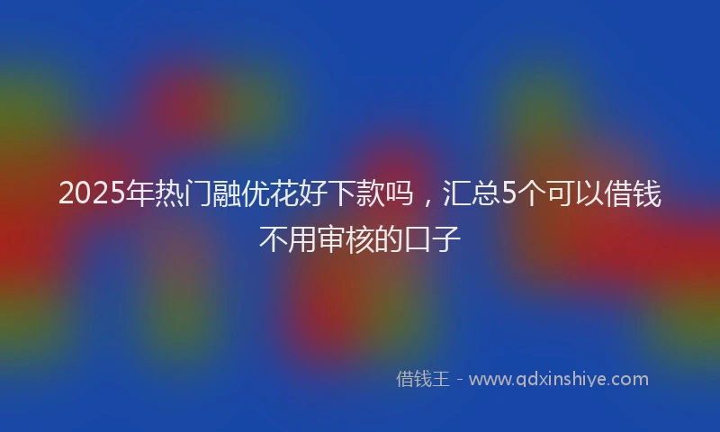 2025年热门融优花好下款吗，汇总5个可以借钱不用审核的口子