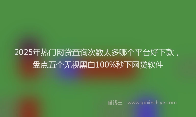 2025年热门网贷查询次数太多哪个平台好下款，盘点五个无视黑白100%秒下网贷软件