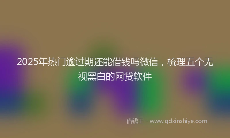 2025年热门逾过期还能借钱吗微信，梳理五个无视黑白的网贷软件