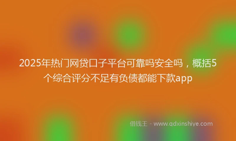 2025年热门网贷口子平台可靠吗安全吗，概括5个综合评分不足有负债都能下款app