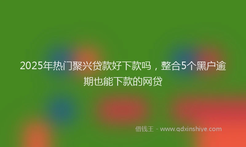 2025年热门聚兴贷款好下款吗，整合5个黑户逾期也能下款的网贷