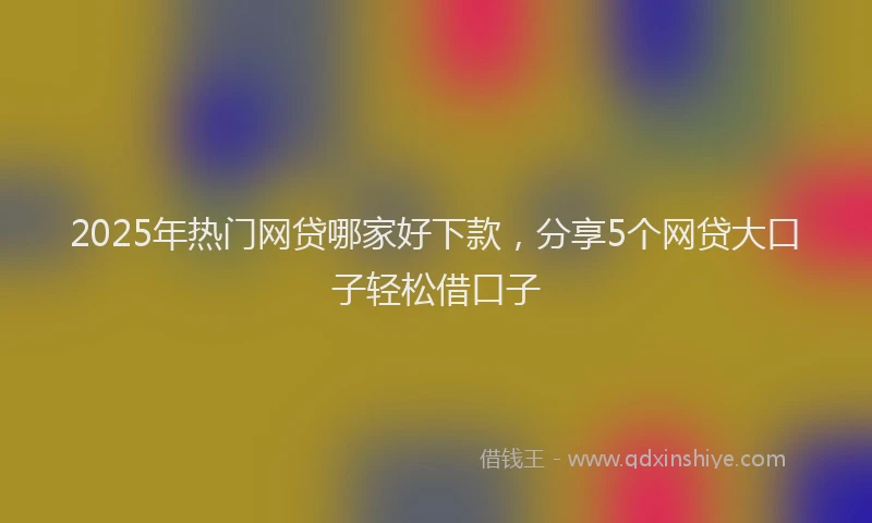 2025年热门网贷哪家好下款，分享5个网贷大口子轻松借口子