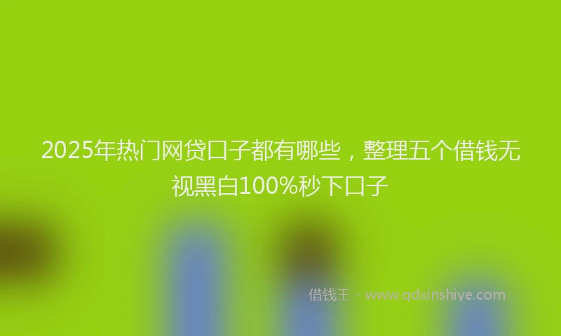 2025年热门网贷口子都有哪些，整理五个借钱无视黑白100%秒下口子