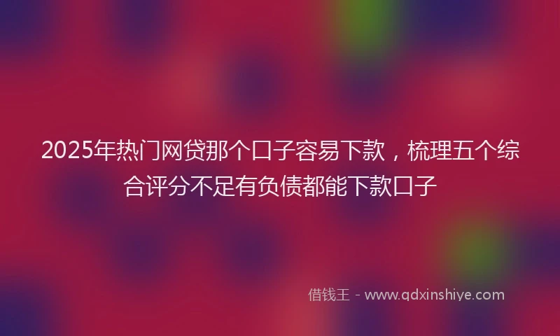 2025年热门网贷那个口子容易下款，梳理五个综合评分不足有负债都能下款口子