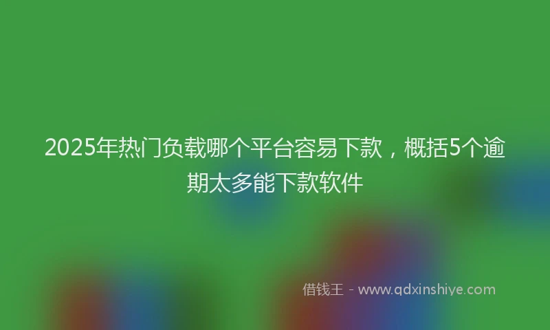 2025年热门负载哪个平台容易下款，概括5个逾期太多能下款软件