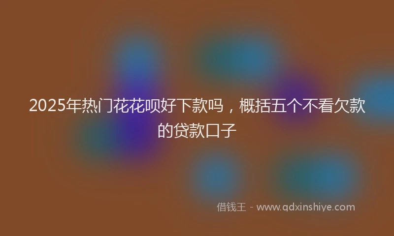 2025年热门花花呗好下款吗，概括五个不看欠款的贷款口子
