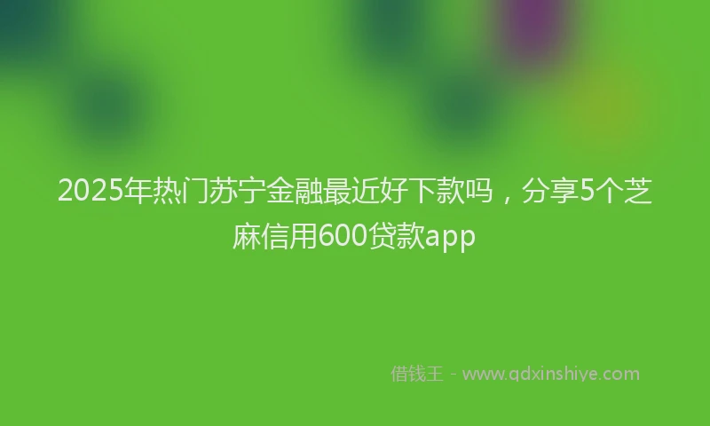 2025年热门苏宁金融最近好下款吗，分享5个芝麻信用600贷款app