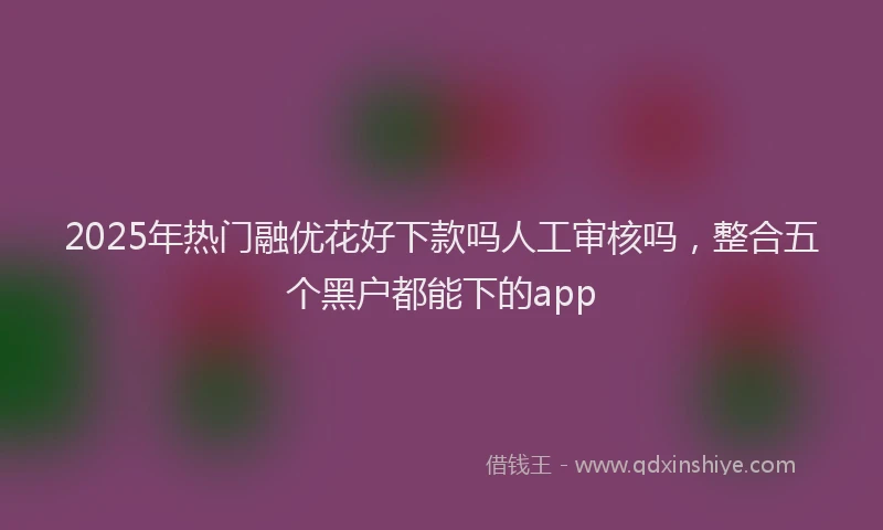 2025年热门融优花好下款吗人工审核吗，整合五个黑户都能下的app