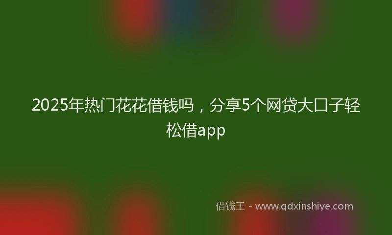2025年热门花花借钱吗，分享5个网贷大口子轻松借app